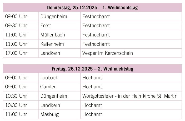 Gottesdienste Weihnachten 02