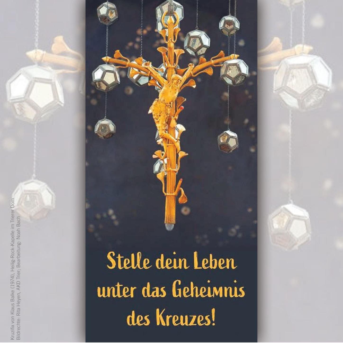 Kruzifix von Klaus Balke (1974), Heilig-Rock-Kapelle im Trierer Dom (c) Rita Heyen, AKD Trier; Bearbeitung: Noah Bach Kruzifix von Klaus Balke (1974), Heilig-Rock-Kapelle im Trierer Dom